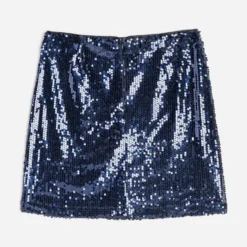 Mini jupe TEXTO marine en sequins