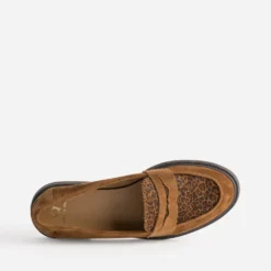 Mocassin ATELIER 1927 cognac cuir velours