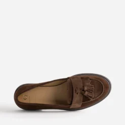 Mocassin ATELIER 1927 marron cuir velours