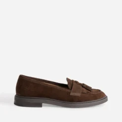 Mocassin ATELIER 1927 marron cuir velours