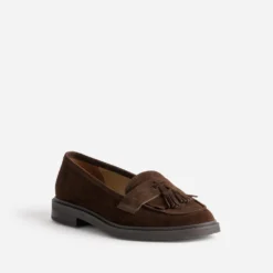 Mocassin ATELIER 1927 marron cuir velours