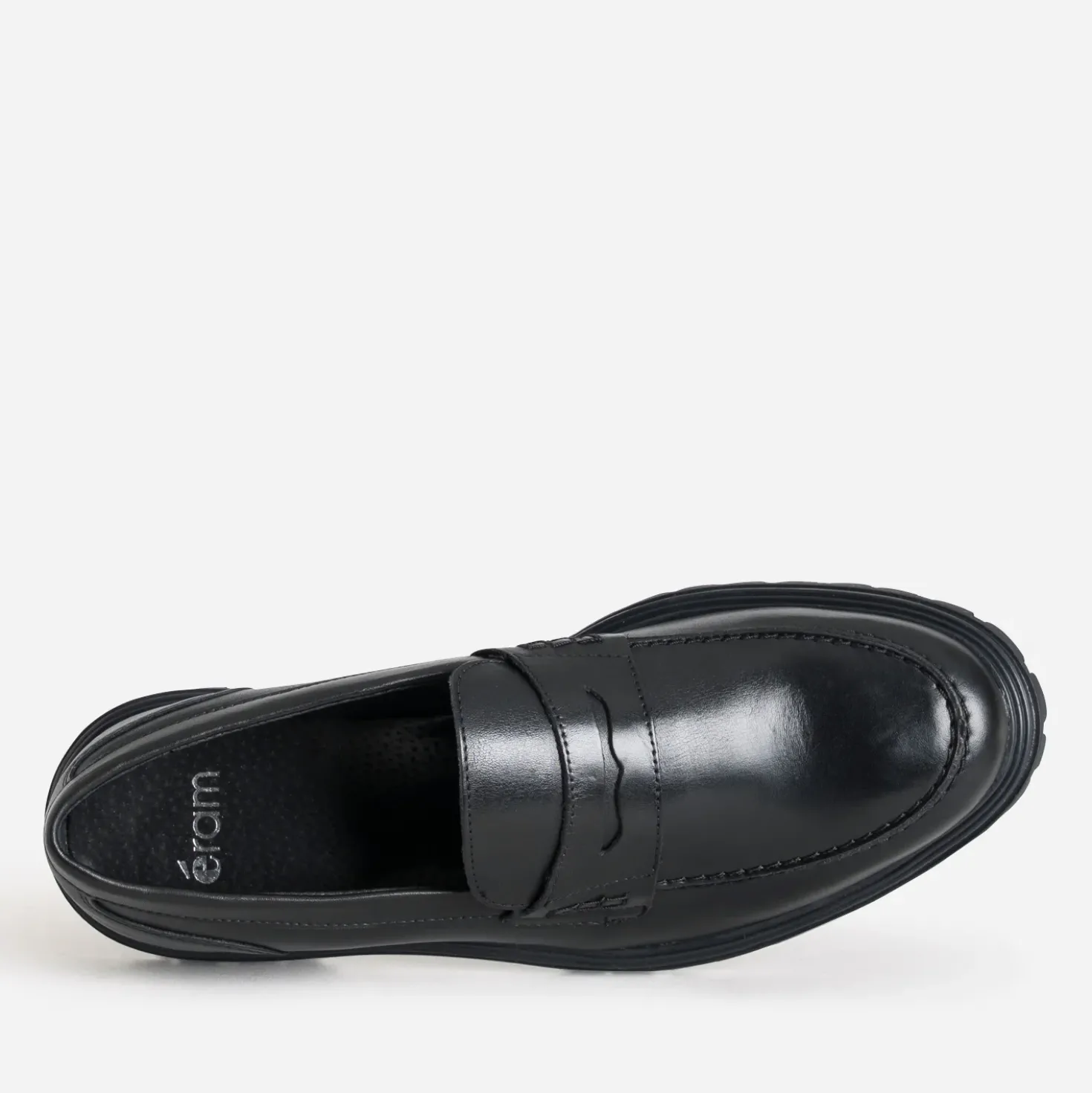 Mocassin éco-conçu noir en cuir