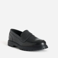 Mocassin éco-conçu noir en cuir