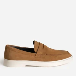 Mocassin cognac cuir velours semelle sport