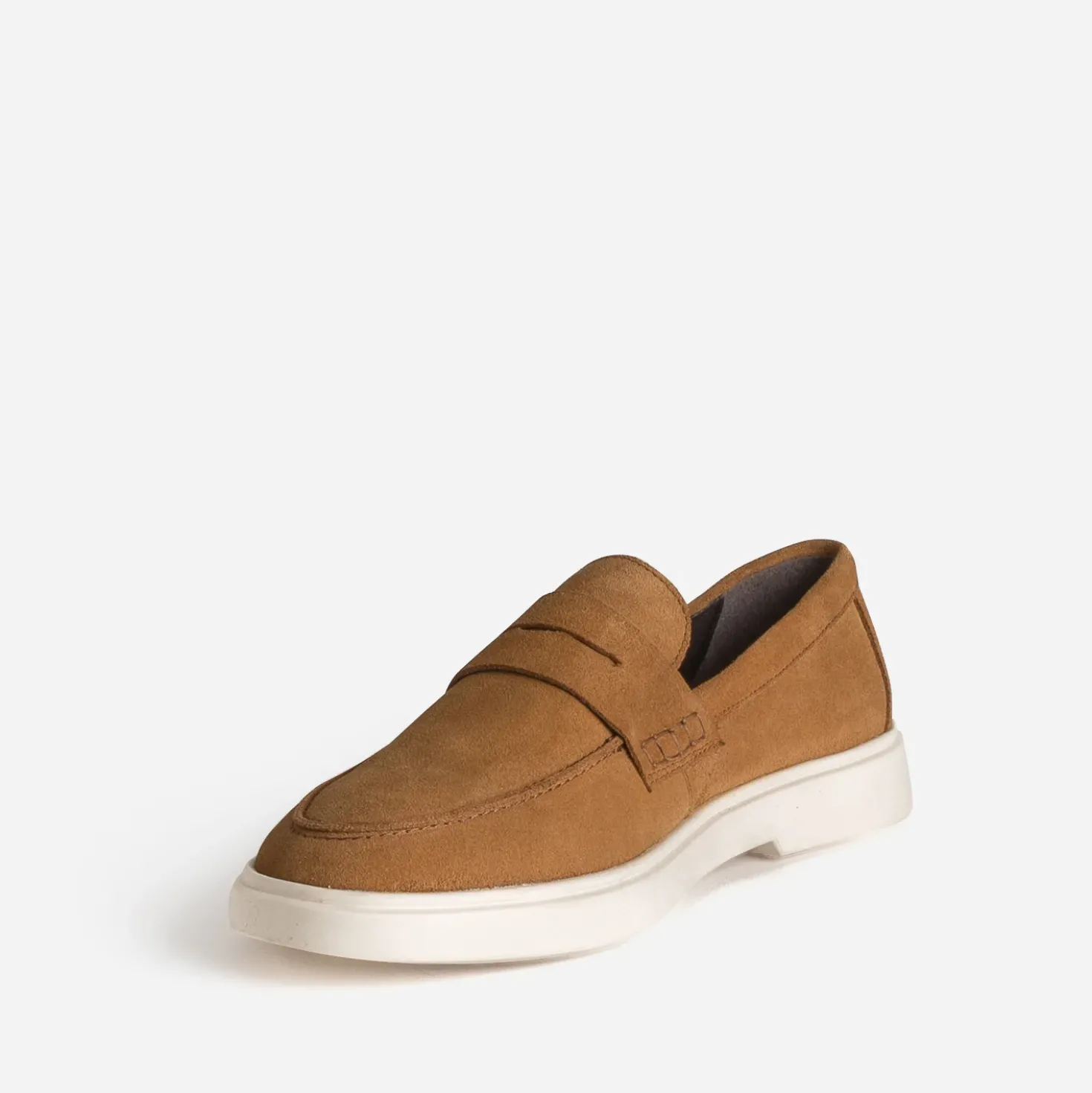 Mocassin cognac cuir velours semelle sport