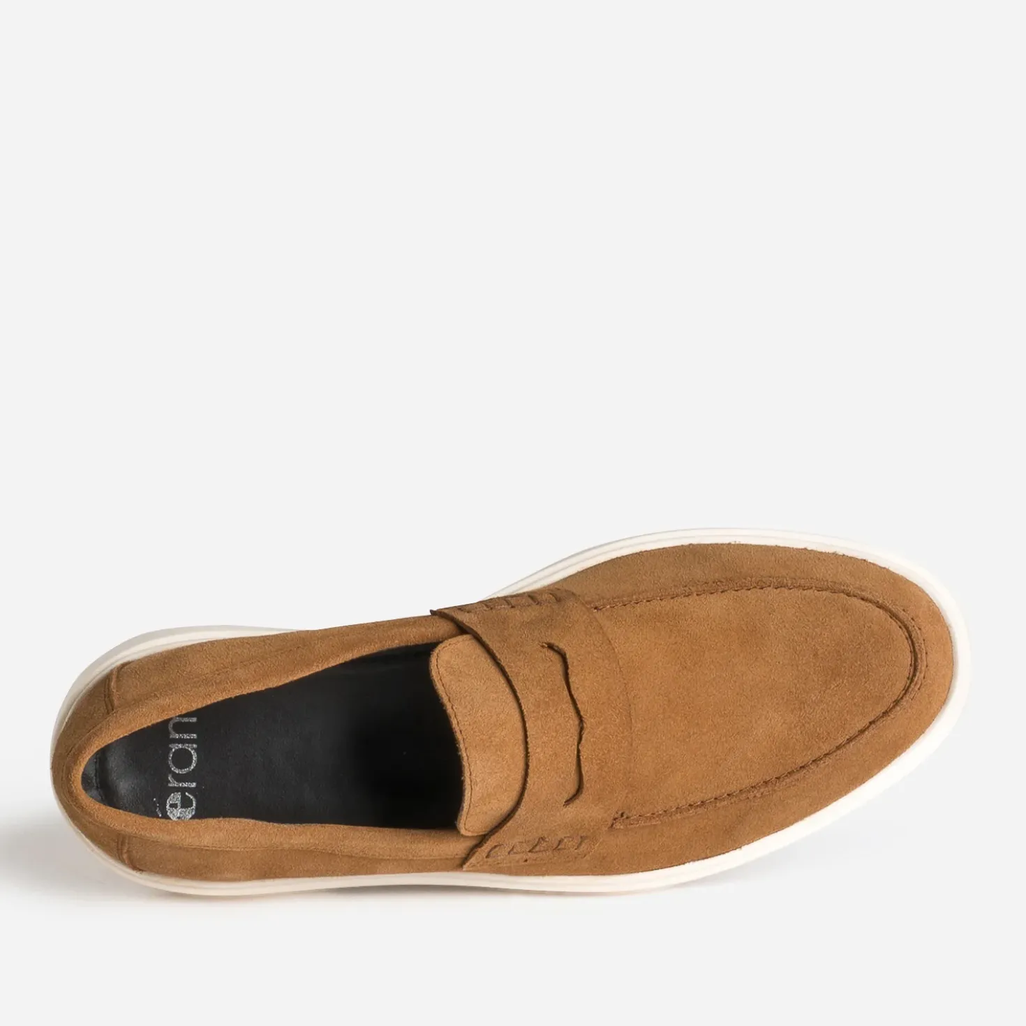 Mocassin cognac cuir velours semelle sport