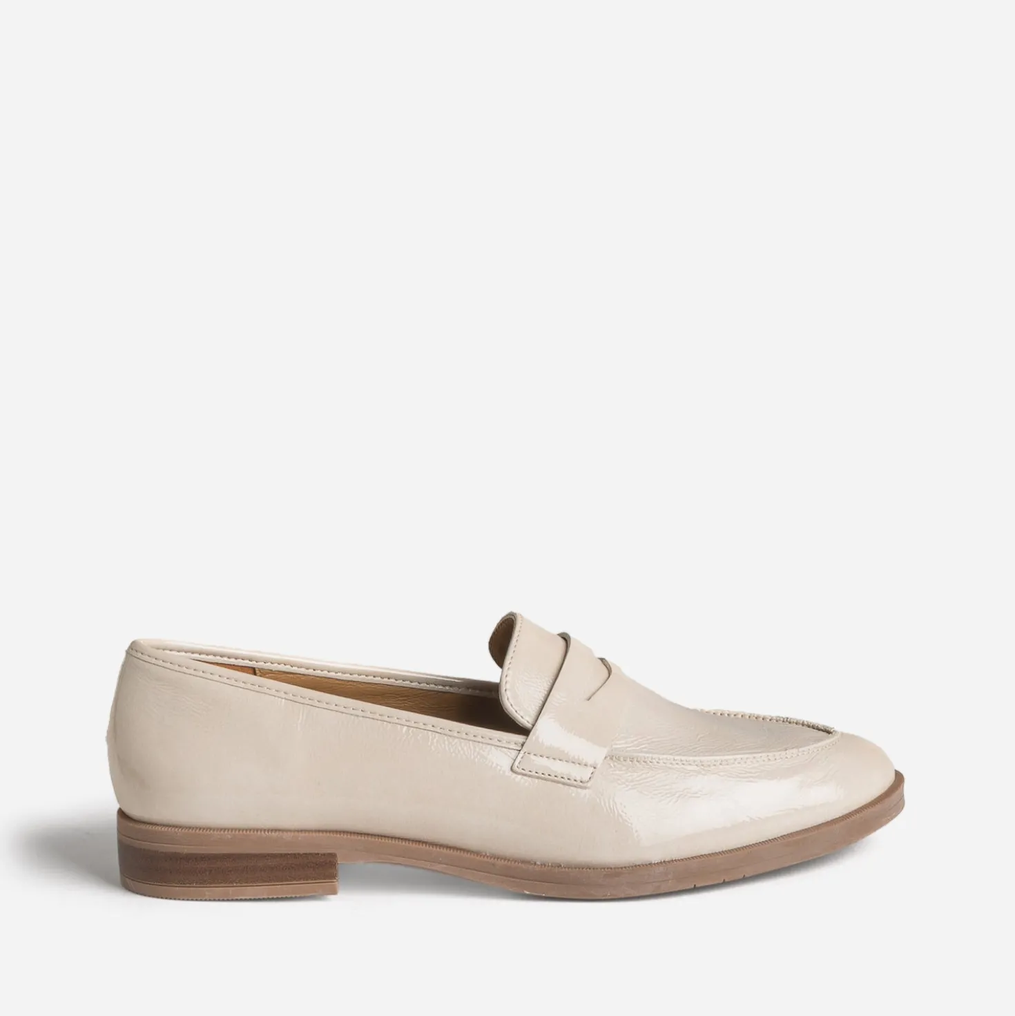 Mocassin ERAM FLEX écru cuir verni