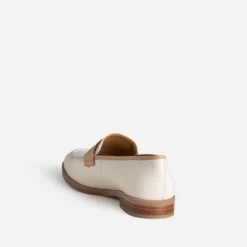 Mocassin ERAM FLEX écru et beige cuir