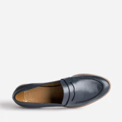 Mocassin ERAM FLEX marine en cuir