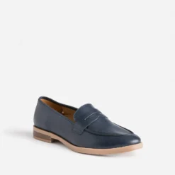 Mocassin ERAM FLEX marine en cuir