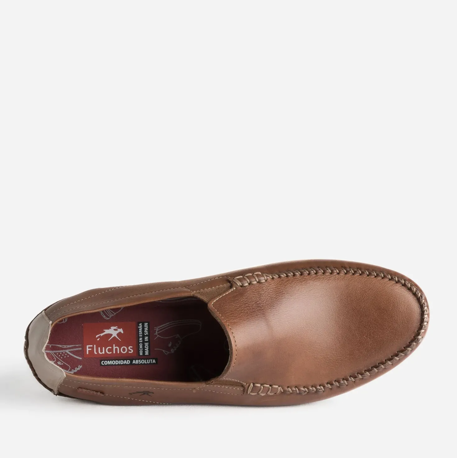 Mocassin FLUCHOS cognac en cuir