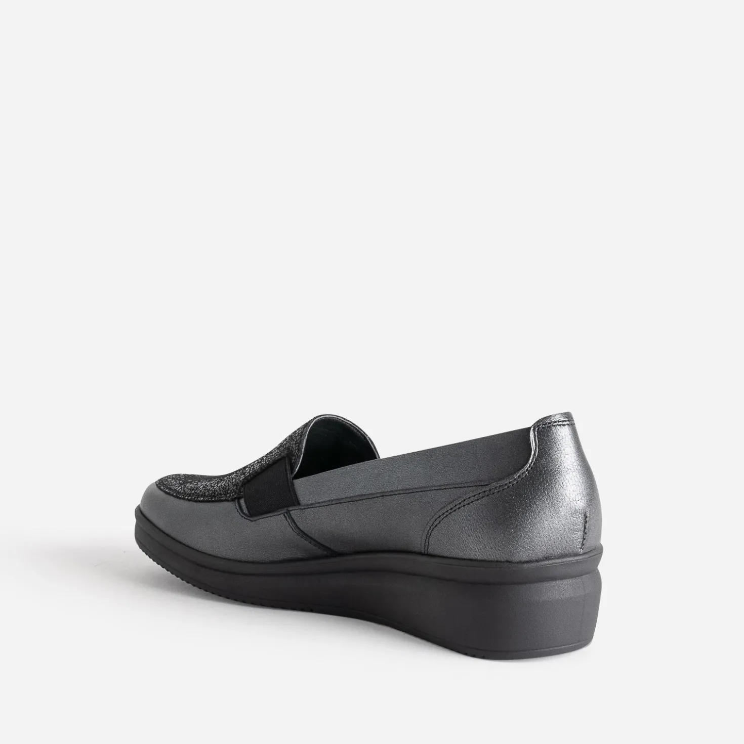 Mocassin FRANCE ARNO gris en cuir