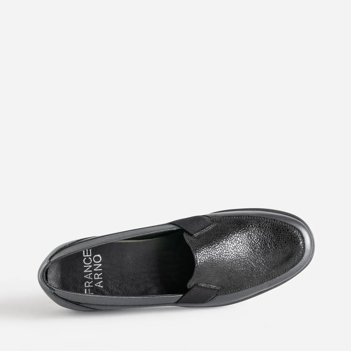 Mocassin FRANCE ARNO gris en cuir