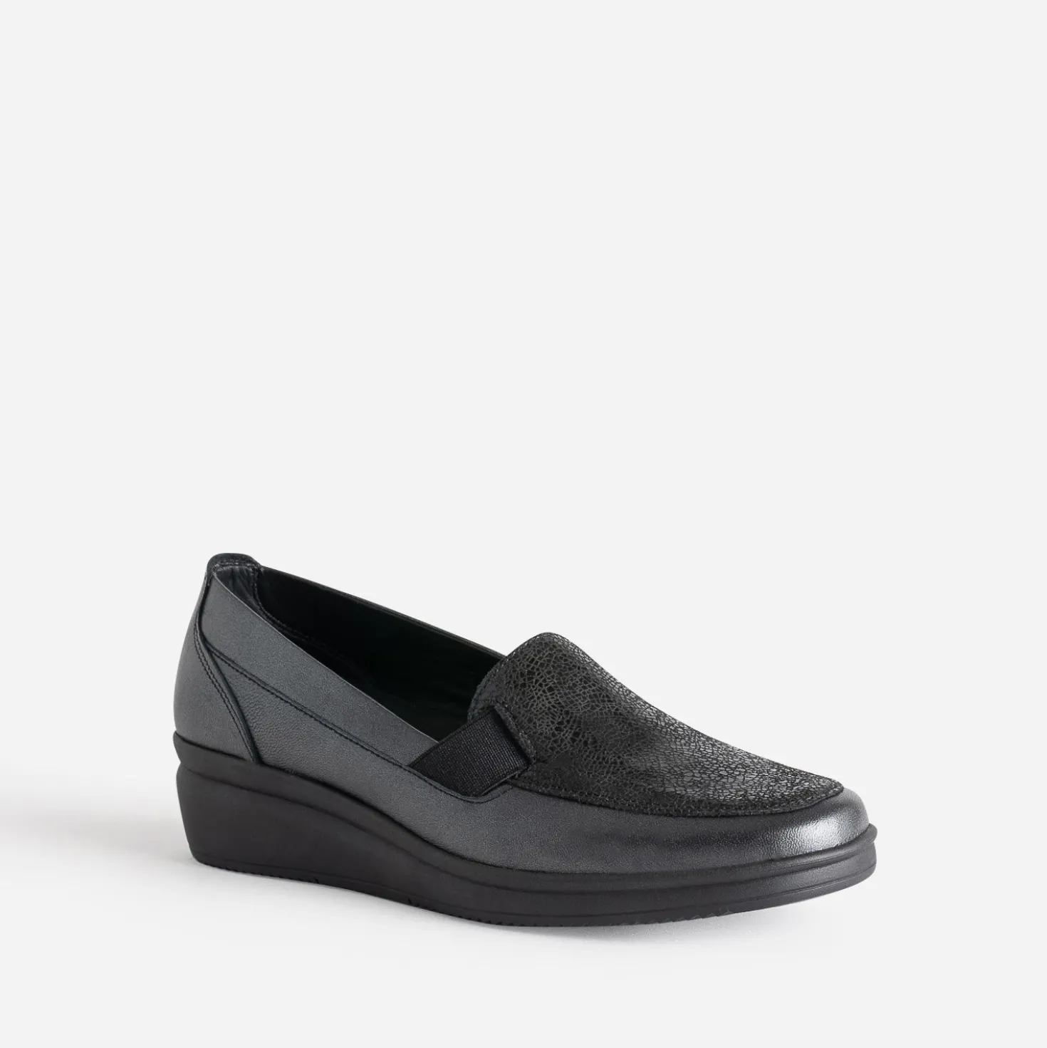 Mocassin FRANCE ARNO gris en cuir