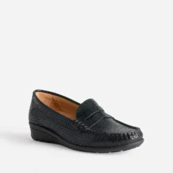 Mocassin FRANCE ARNO noir en cuir