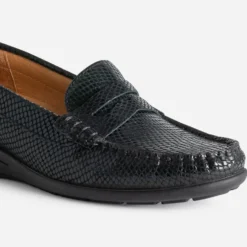 Mocassin FRANCE ARNO noir en cuir