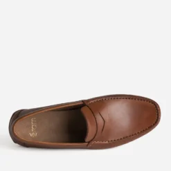 Mocassin marron cuir