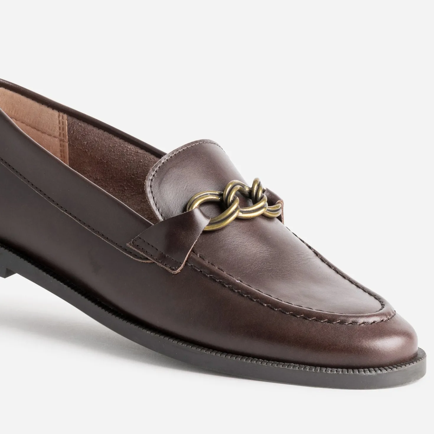 Mocassin marron cuir