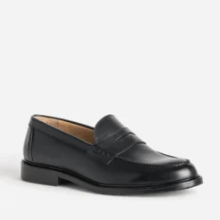 Mocassin noir cuir
