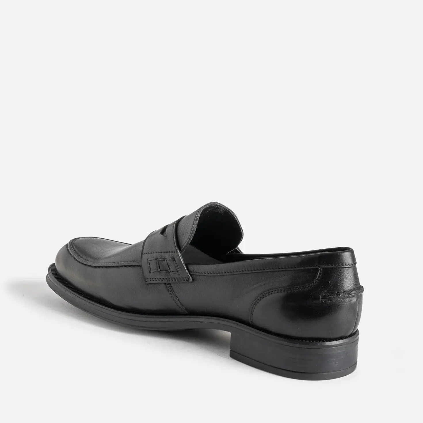 Mocassin noir cuir