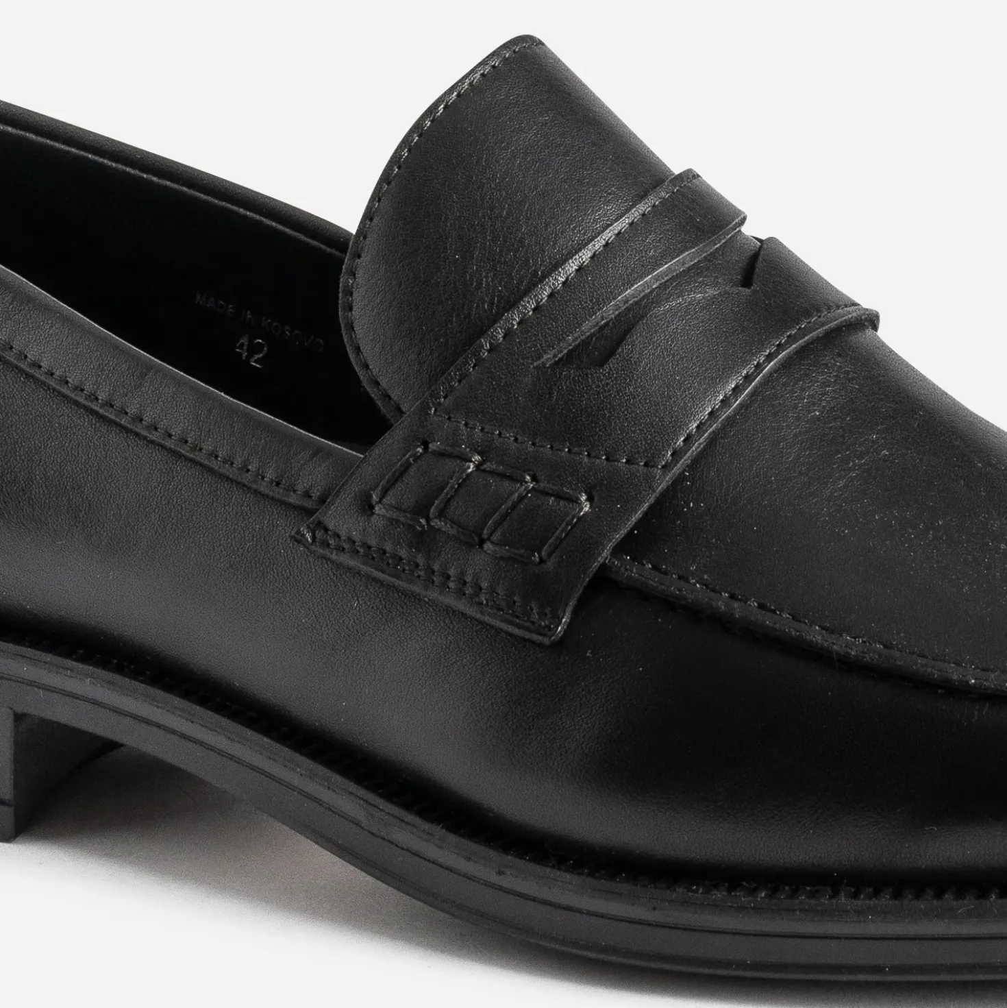 Mocassin noir cuir
