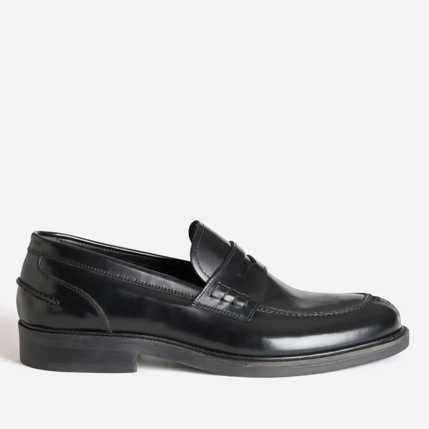 Mocassin noir cuir