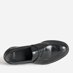 Mocassin noir cuir