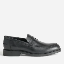 Mocassin noir cuir