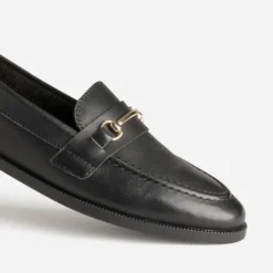 Mocassin noir cuir