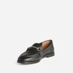 Mocassin noir cuir