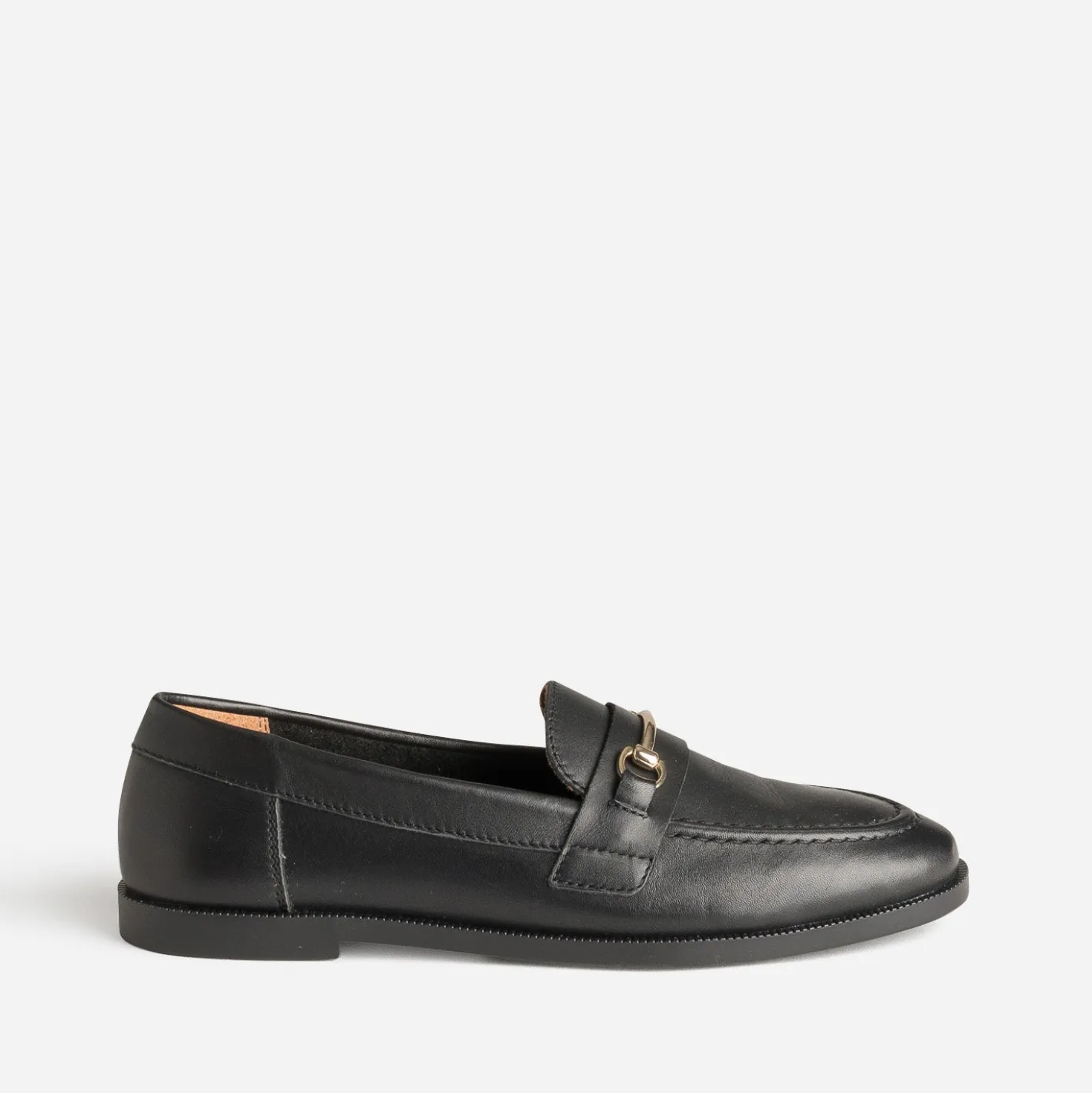 Mocassin noir cuir
