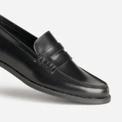 Mocassin noir cuir