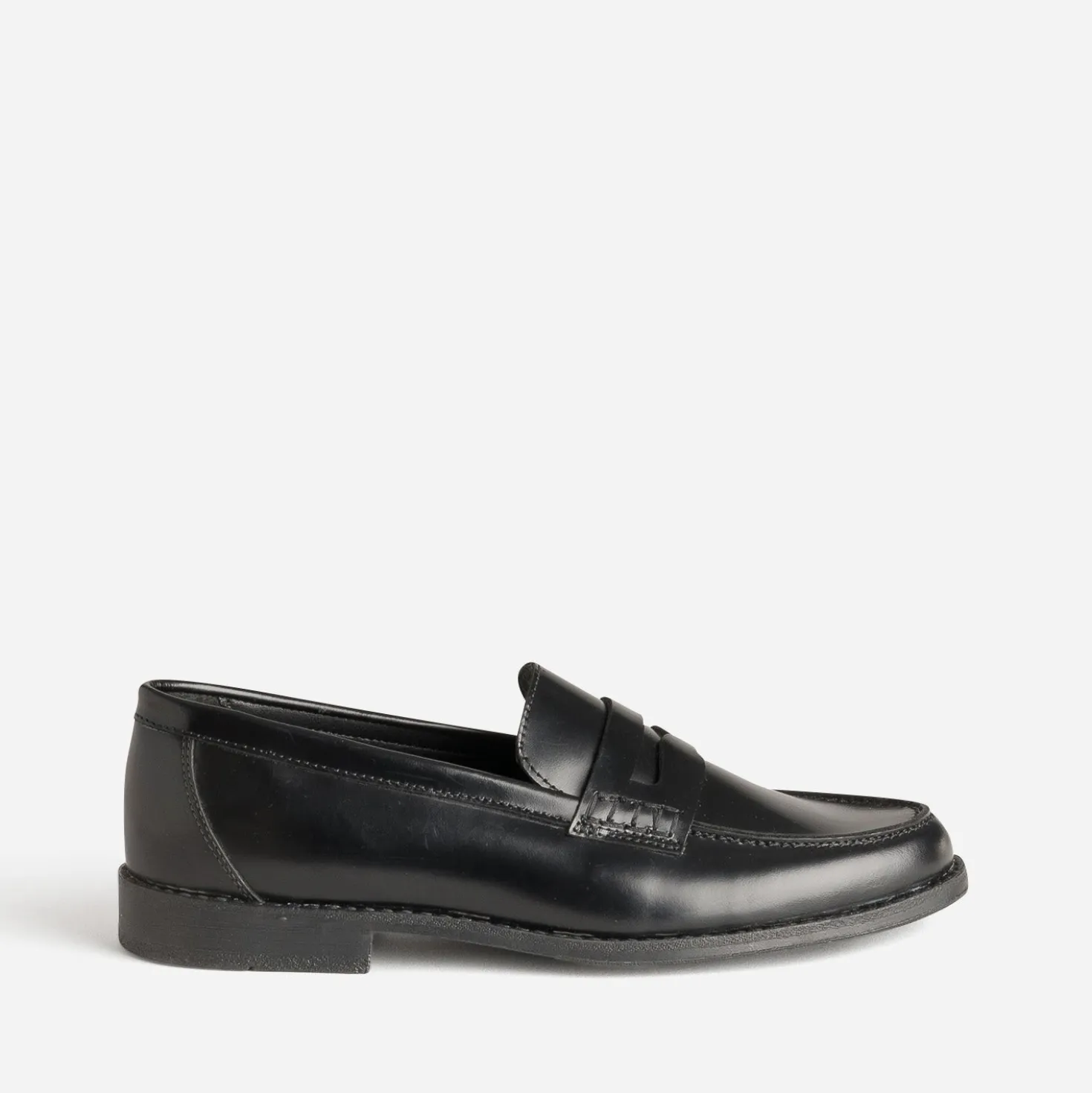 Mocassin noir cuir