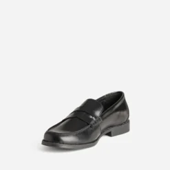 Mocassin noir cuir