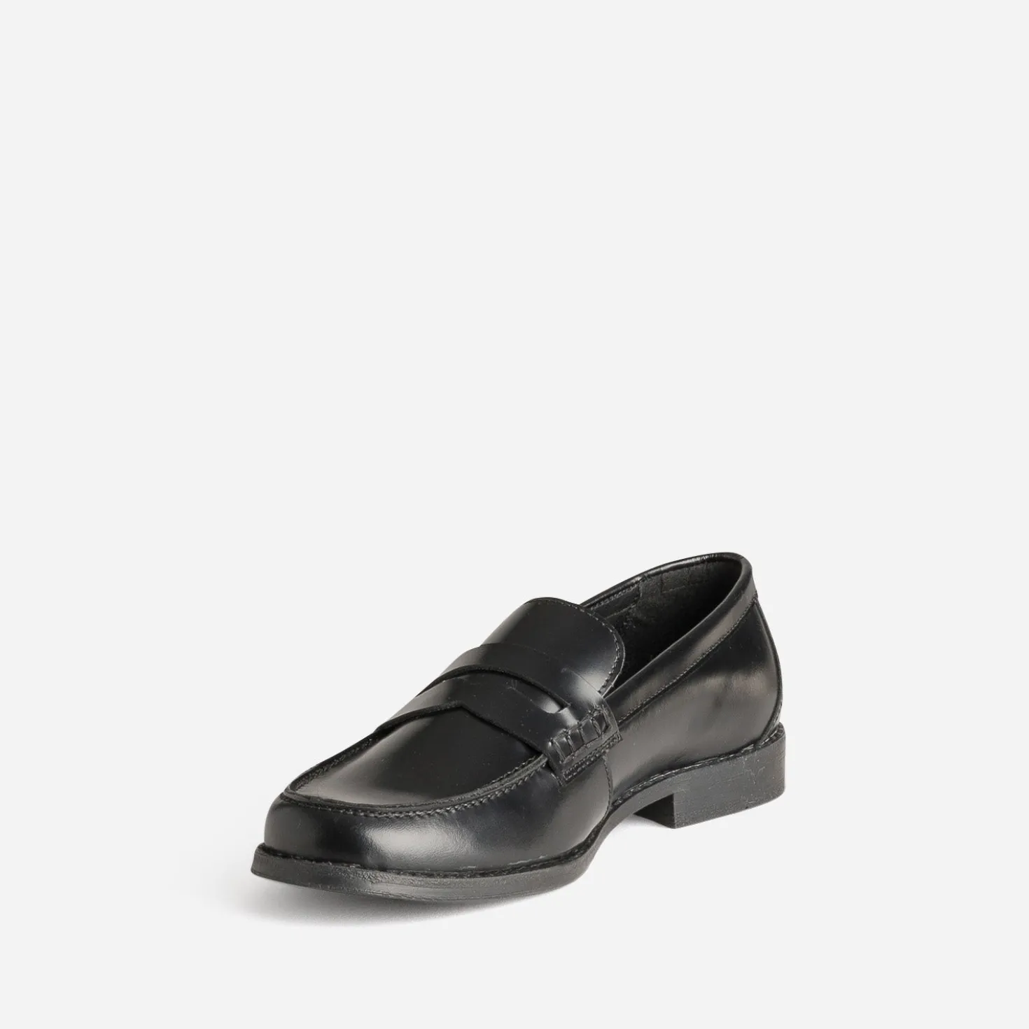 Mocassin noir cuir