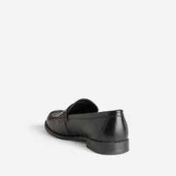 Mocassin noir cuir