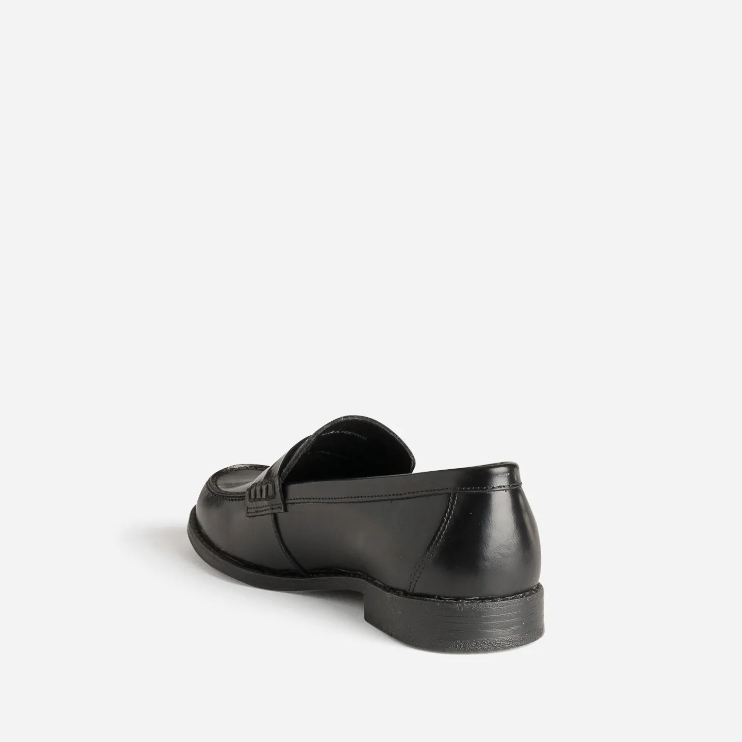 Mocassin noir cuir