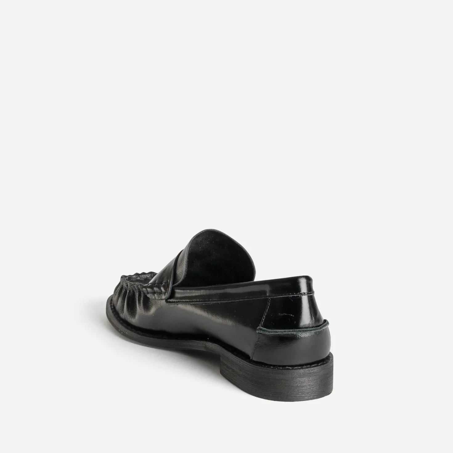 Mocassin noir cuir souple