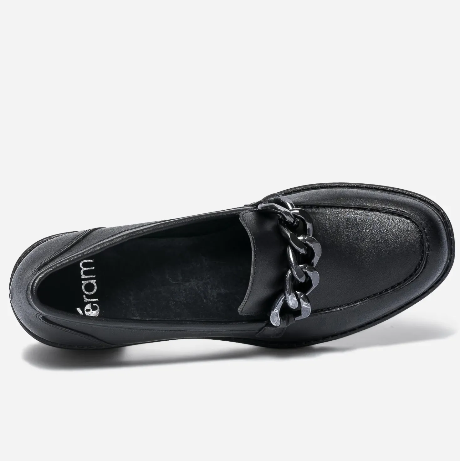 Mocassin à talon noir