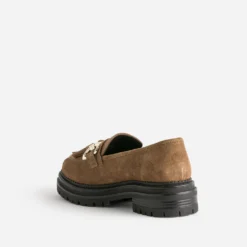 Mocassin TEXTO camel cuir velours