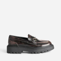 Mocassin TEXTO marron brossé semelle crantée