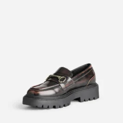 Mocassin TEXTO marron brossé semelle crantée