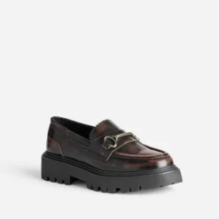 Mocassin TEXTO marron brossé semelle crantée