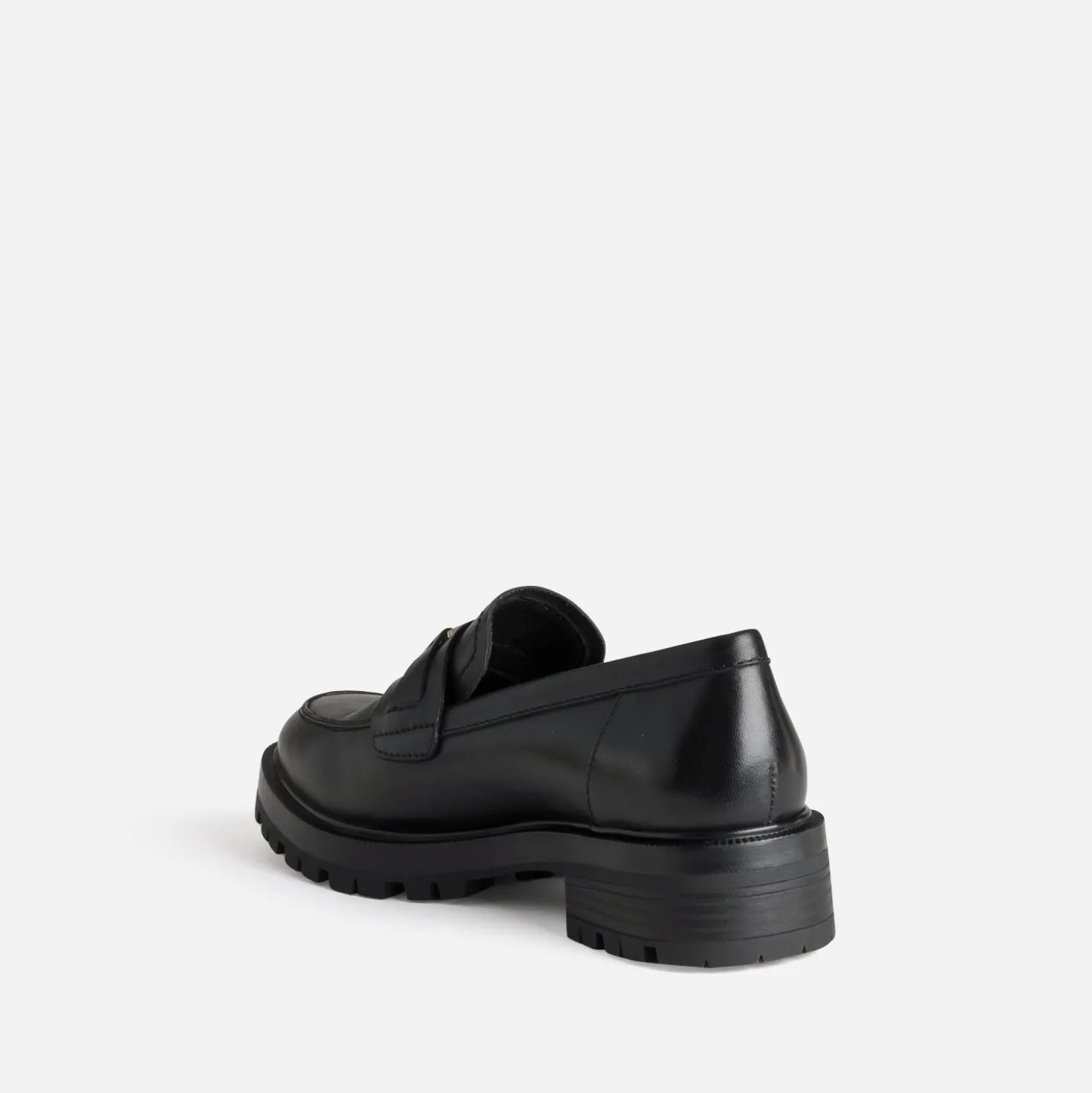 Mocassin TEXTO noir cuir détail monogramme
