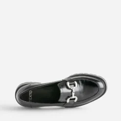 Mocassin TEXTO noir à maxi mors