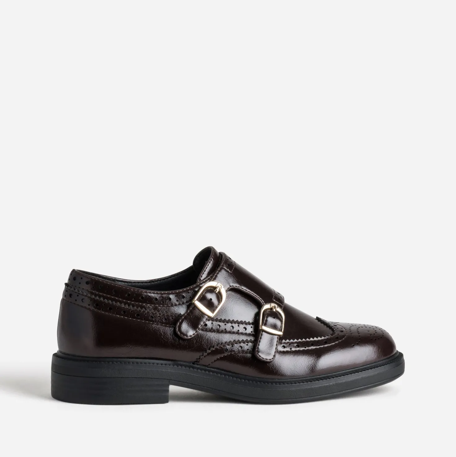 Monk marron bout fleuri