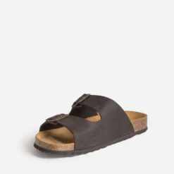 Mule anatomique marron cuir