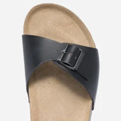 Mule anatomique noire cuir
