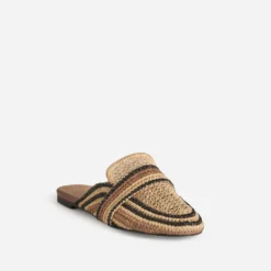 Mule beige tressée