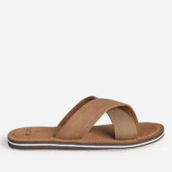 Mule marron clair bi-matière